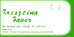 krisztina haver business card
